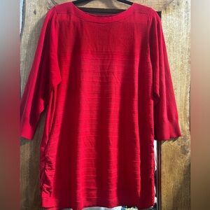 Avenue Vibrant Red Tunic Top